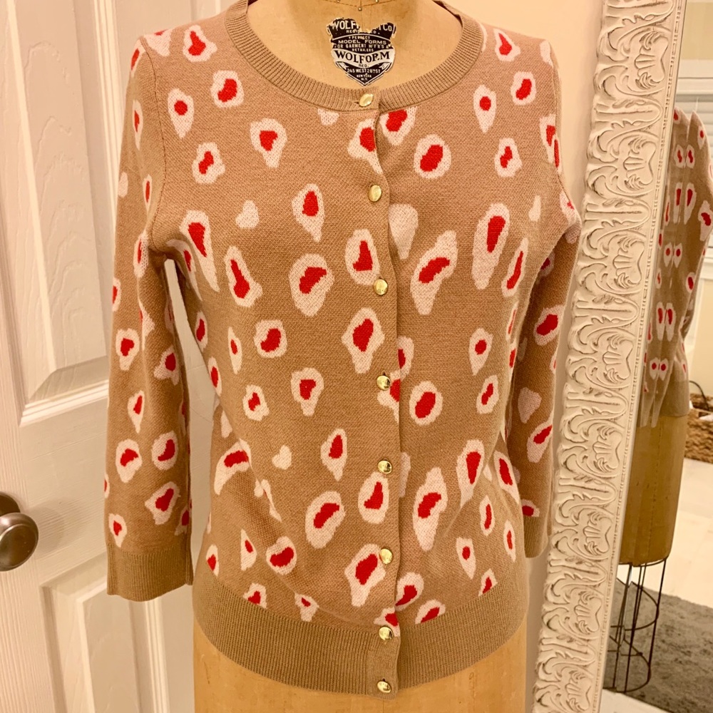 Cheetah wool cardigan